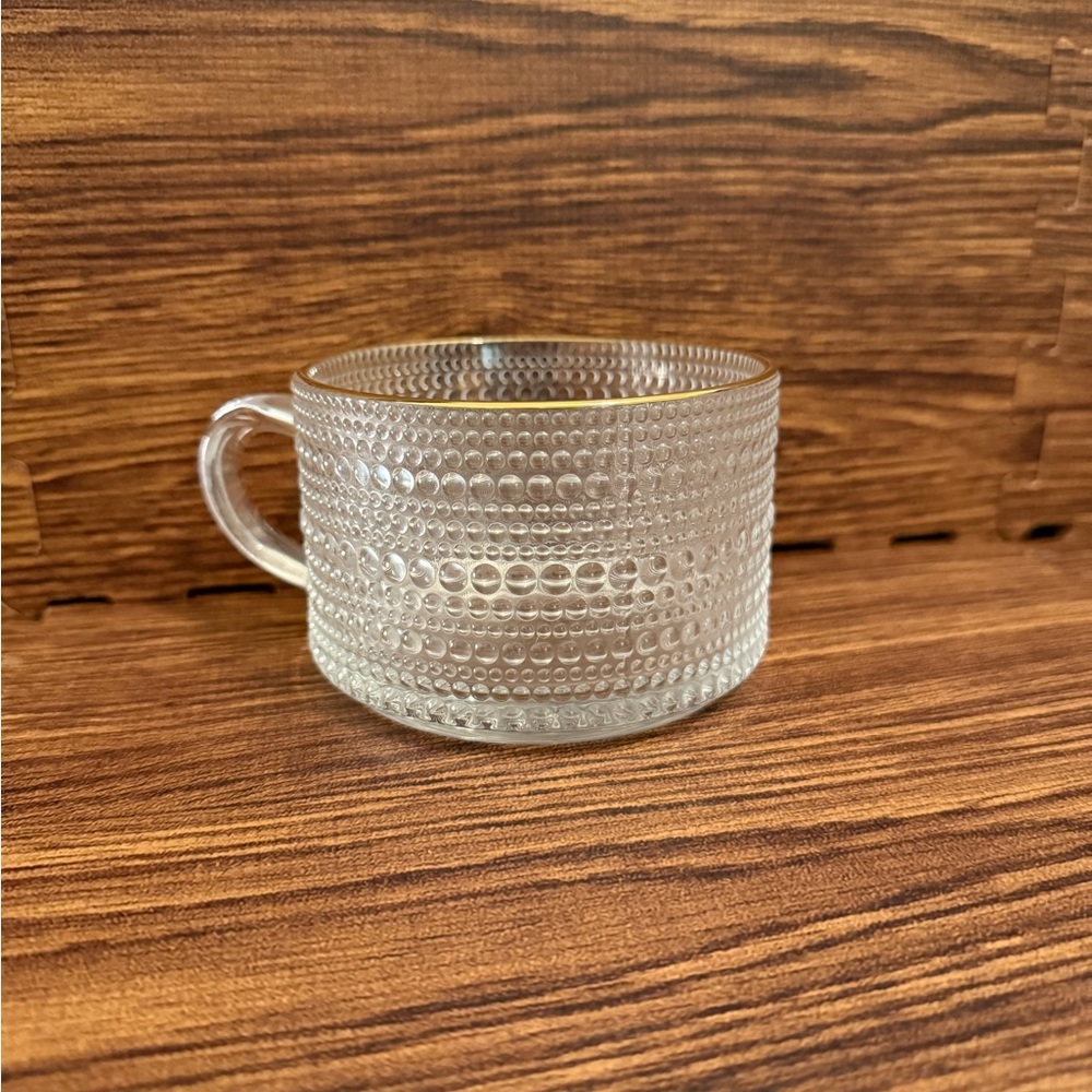 Elegant Clear Glass Teacup/Coffee